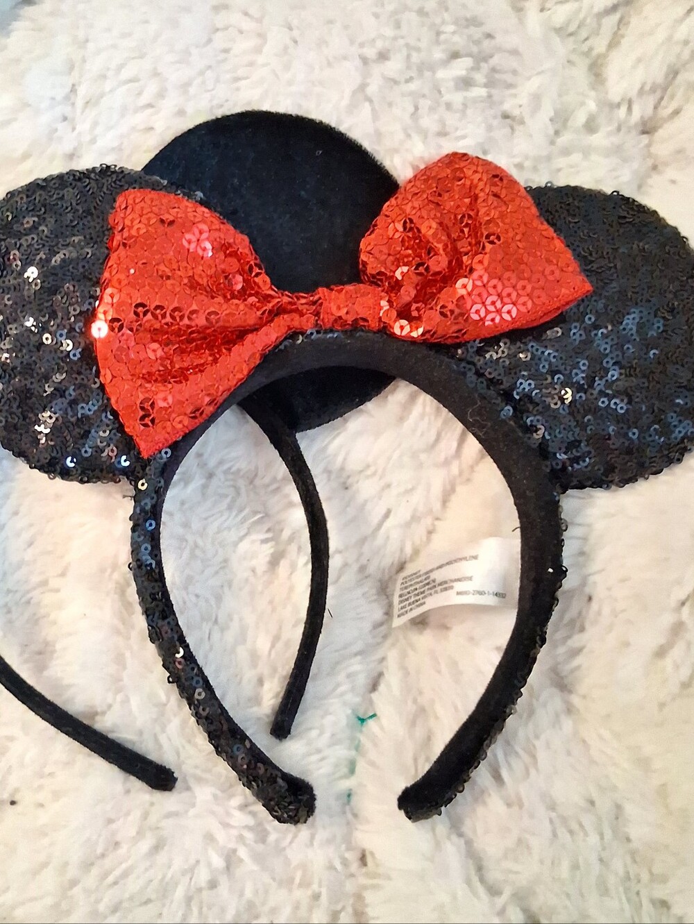 Disney Parks Sequin Classic Minnie Mouse Ears + Extra Plain Mouse Ears